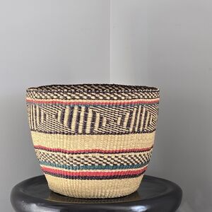 Handwoven Multicolor Basket Plant Or Storage